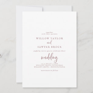 Invitation Russe Rose Gold Décontracté Couple & Parents Maria