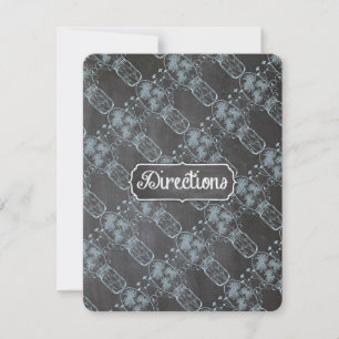 Invitation Russe Serenity Blue Mason Jar Chalkboard Mariage