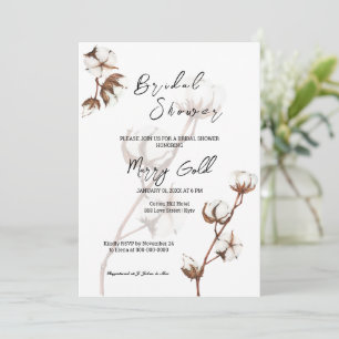 Invitation Russe simple aquarelle coton Fête des mariées Invi