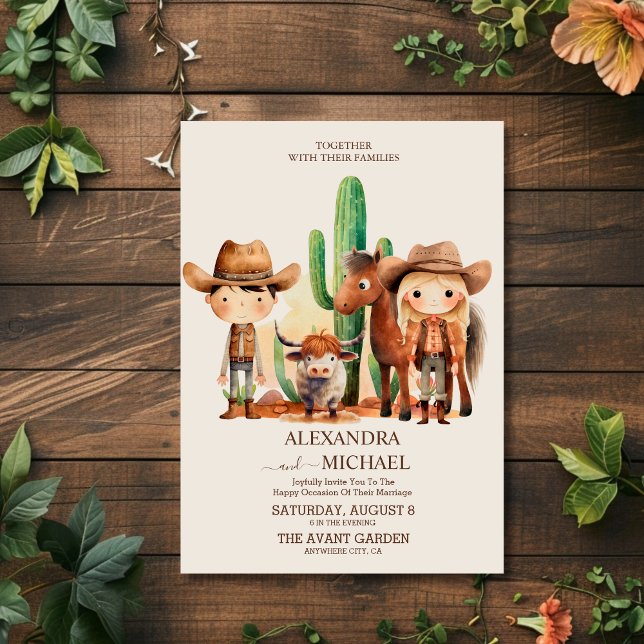 Invitation Russe Western Cowboy Mariage (Créateur téléchargé)