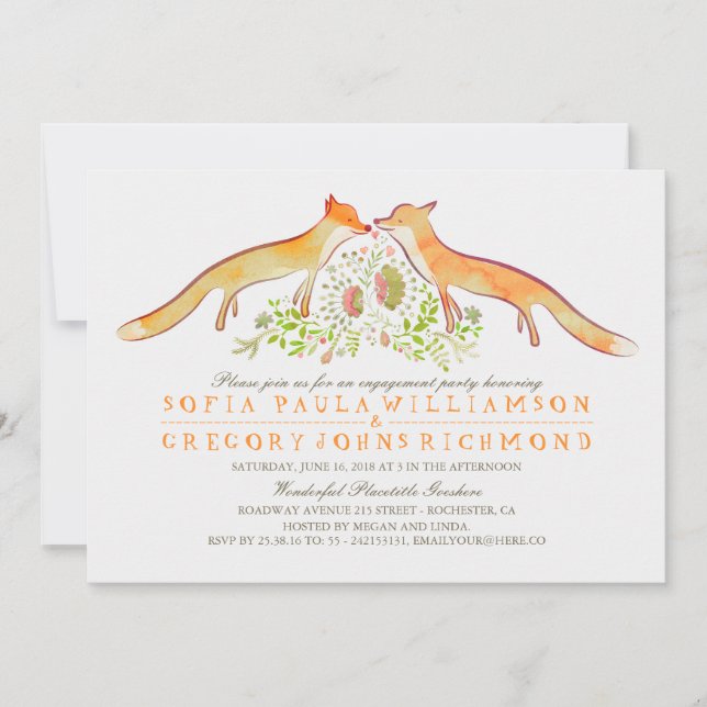 Invitation Russe Woodland Fox (Devant)