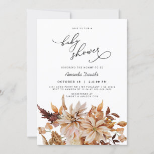 Invitation Rust Boho Automne Automne Sexe Baby shower Neutre