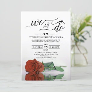 Invitation Rust Orange Rose Nous Faisons Toujours Mariage Vow