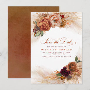 Invitation Rust Terracotta Burnt Orange Fall Enregistrer la d