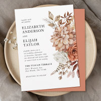 Rust Terracotta Fall Floral Mariage