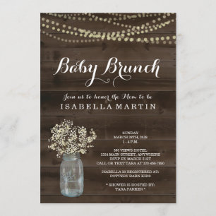 Invitation Rustic Baby Brunch