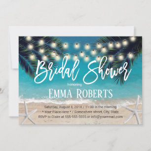 Invitation Rustic Beach Starfish String Fête des mariées