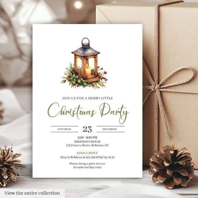Invitation Rustic Bohemian Neutral Pine Wreath Christmas Card (Rustic Bohemian Neutral Pine Wreath Christmas Invite)