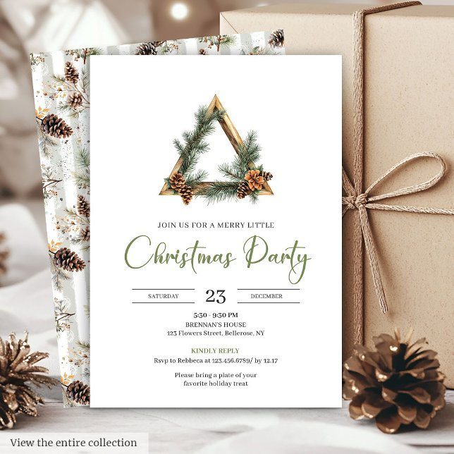 Invitation Rustic Bohemian Sage Green Holiday Dinner Invite (Rustic Bohemian Sage Green Holiday Dinner Invite

)