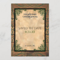 Rustic Celtic Claddagh Enregistrer la date