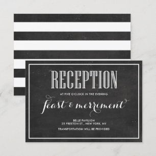 Invitation Rustic Chalkboard Mangez Boire et être marié Récep