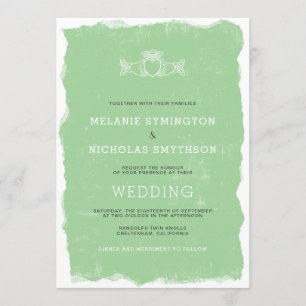 Invitation Rustic Claddagh, mariage irlandais, 3991