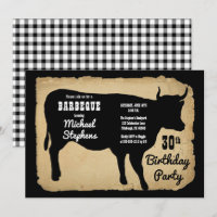 Rustic Country Cow 30th Birthday Party Barbeque
