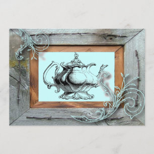 Invitation Rustic Country Fête des mariées Tea Party Invitati