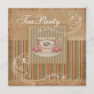 Invitation Rustic Country Fête des mariées Tea Party Invitati