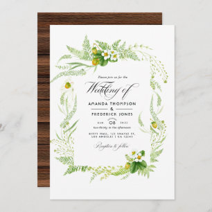Invitation Rustic Country Grange Verdure Mariage Photo Invita