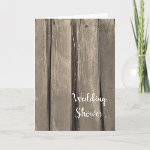 Invitation Rustic Country Grange Wedding shower en bois