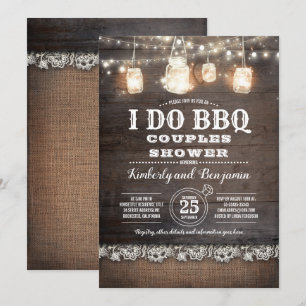 Invitation Rustic Country - Je fais BBQ Couples Douche
