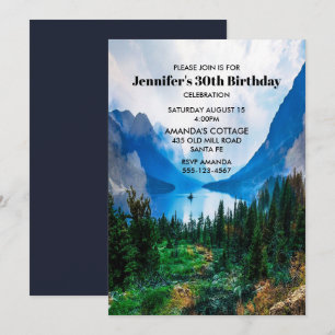 Invitation Rustic Country Mountains Pittoresque Nature Annive