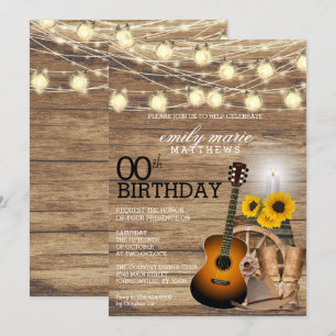 Invitation Rustic Country Party - 00e anniversaire