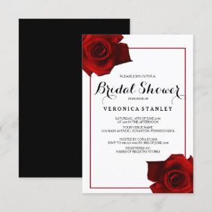 Invitation Rustic Country Rose Classy Floral Fête des mariées