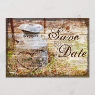 Invitation Rustic Country Vintage Milk peut enregistrer la da