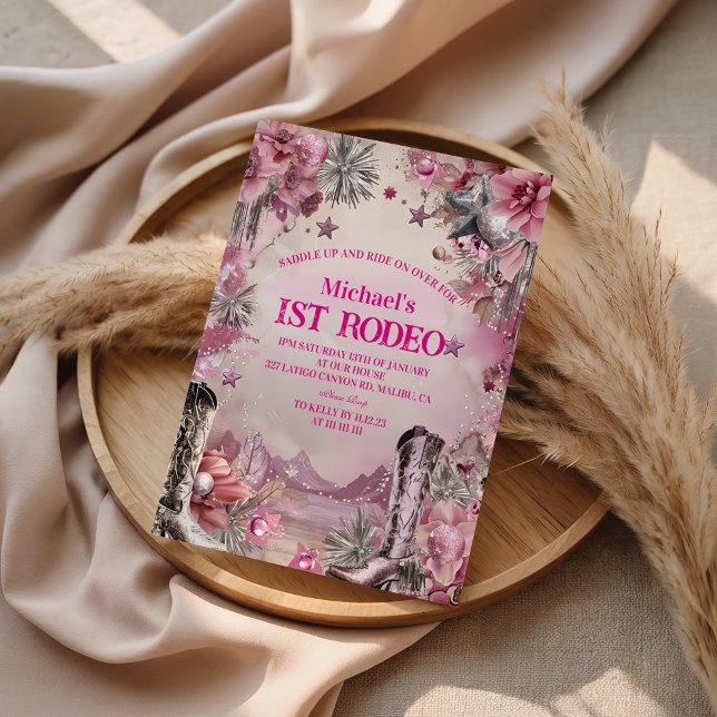 Invitation Rustic Cowboy Rodeo 1st Birthday Design (Créateur téléchargé)