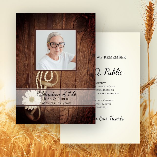 Invitation Rustic Daisy Horse Bit Western Célébration de la v (Créateur téléchargé)