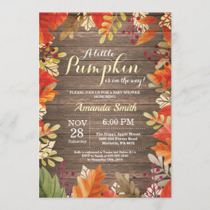Invitation Rustic Fall Baby shower