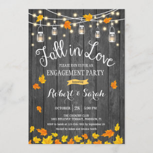 Invitation Rustic Fall In Love