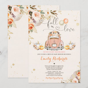 Invitation Rustic Fall In Love Citrouille Drive By Baby showe