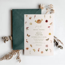 Rustic Fall Pumpkin Floral Bridal Shower