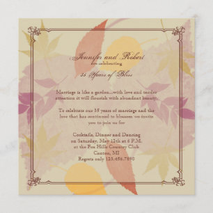 Invitation Rustic Fall quitte Anniversaire