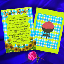 Rustic Farmhouse BBQ Card – Sunflower Cookout