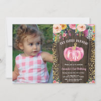 Rustic Girl Citrouille premier anniversaire Floral