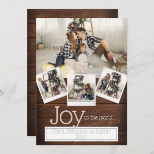 Invitation Rustic Holiday Modern 4 Cadre photo