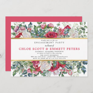 Invitation Rustic Holly Berries