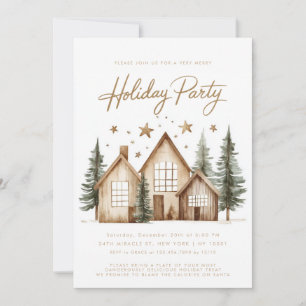 Invitation Rustic House Cabine Mountain Fête
