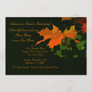 Invitation Rustic Leaf