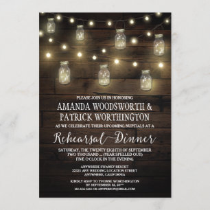 Invitation Rustic Mason Jar