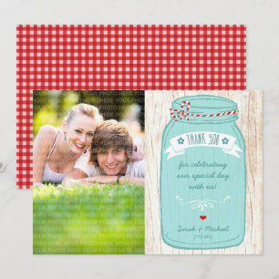 Invitation Rustic Mason Jar sur l'écorce Mariage illustré