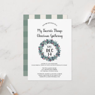 Invitation Rustic Mes Choses Favorites Noël Fête Invitat