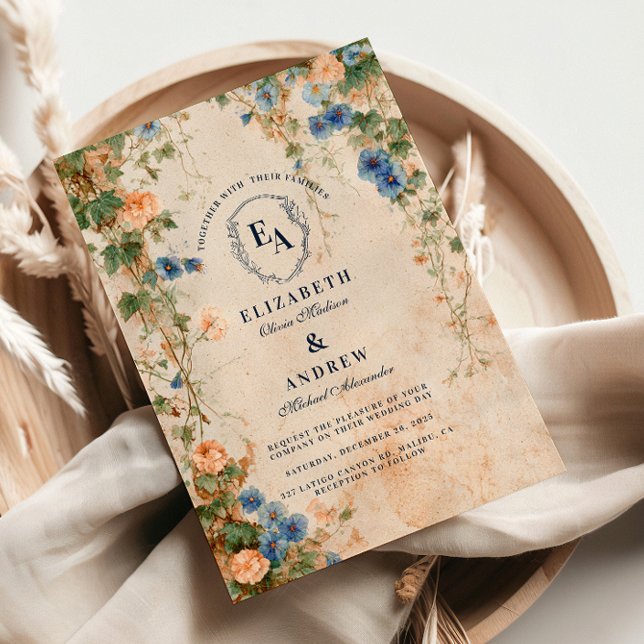 Invitation Rustic Morning Glory Garden Mariage (Créateur téléchargé)