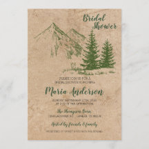 Invitation Rustic Mountain Bridal Showback