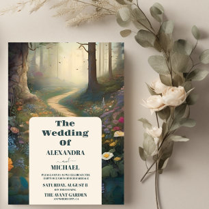 Invitation Rustic Mountain Mariage forestier