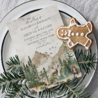 Rustic Mountain Woodland Forest Animaux Mariage