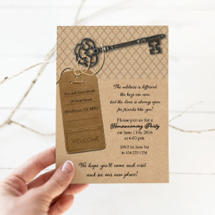 Invitation Rustic New Home Fête de réchauffement ménager