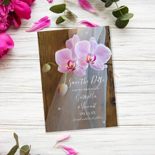 Invitation Rustic Orchid Elegance Grange Mariage Enregistrer 