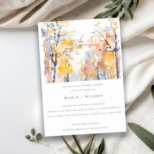 Invitation Rustic Pastel Automne Dîner de répétition Paysage