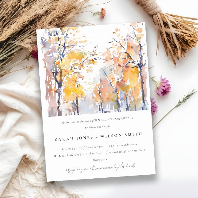Invitation Rustic Pastel Automne Paysage Mariage Anniversaire (Créateur téléchargé)